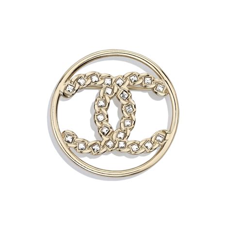 chanel brooch metal strass|Chanel brooch for sale.